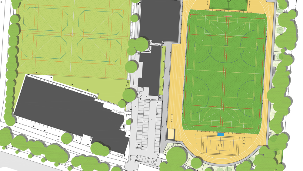 Neues Stadion und Natursportrasenfläche für die TiB-Mitglieder